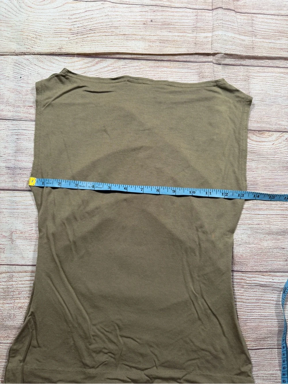 Club Monaco Olive Green Ruched Sleeveless‎ Tank Top